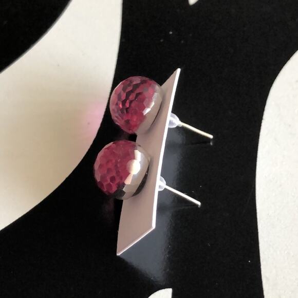4 for $20 Round Light Pink Stud Earrings - Picture 2 of 3